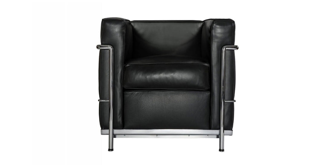 LC2 Armchair - Petit modèl - black top leather