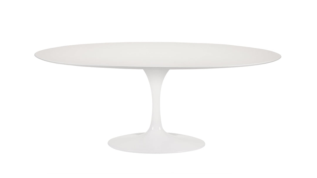 Tulip oval dining table with laminate top