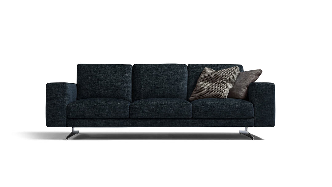 Sofá Cardiff 3 plazas max - Tejido Hopper negro/azul