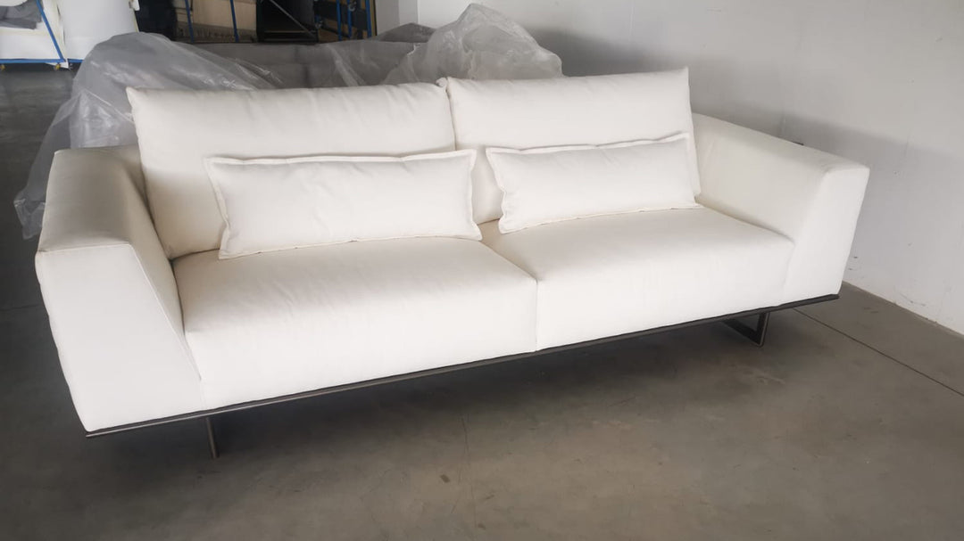 Sofá Infinity de 4 plazas 250 cm - Tela blanca