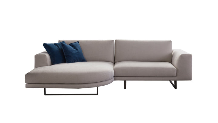 Sofá esquinero de lujo de 270 cm - Tejido beige claro