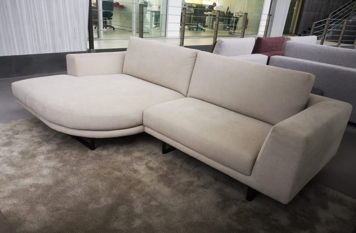 Sofá esquinero de lujo de 270 cm - Tejido beige claro