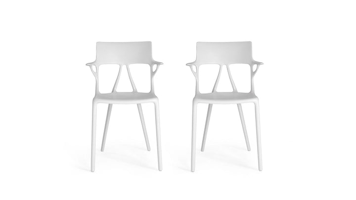 A.I. white chair by Kartell (set of 2)
