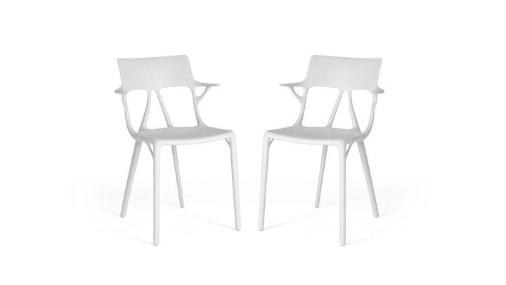 A.I. white chair by Kartell (set of 2)