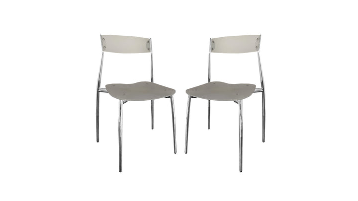 Baba set of 2 dining chair - white