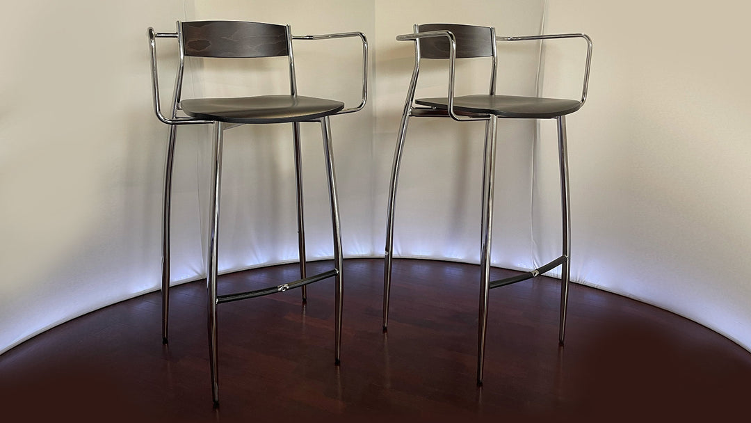 Lot de 2 tabourets de bar Baba h.76cm avec accoudoirs