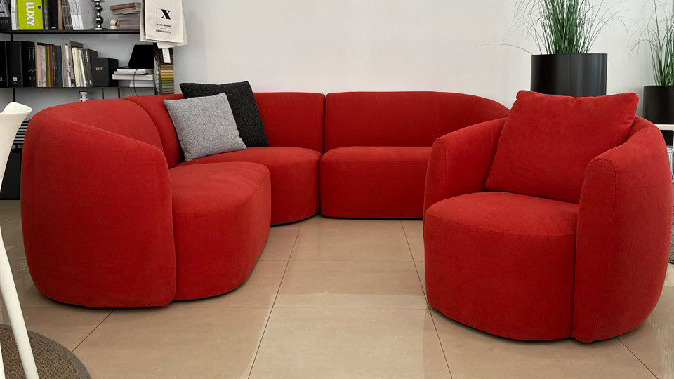 Emotion fauteuil  - tissu rouge