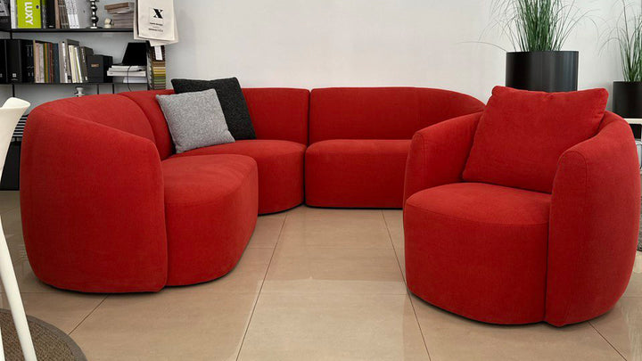 Emotion fauteuil  - tissu rouge